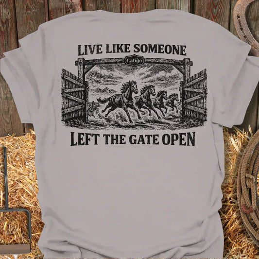 Latigo-Cowboy Authentics Ice Grey / S Gate Open Tee