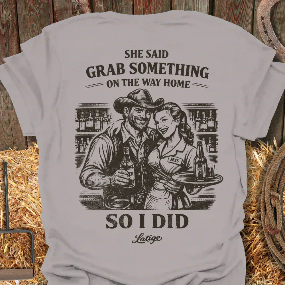 Latigo-Cowboy Authentics Ice Grey / S Grab Something Tee