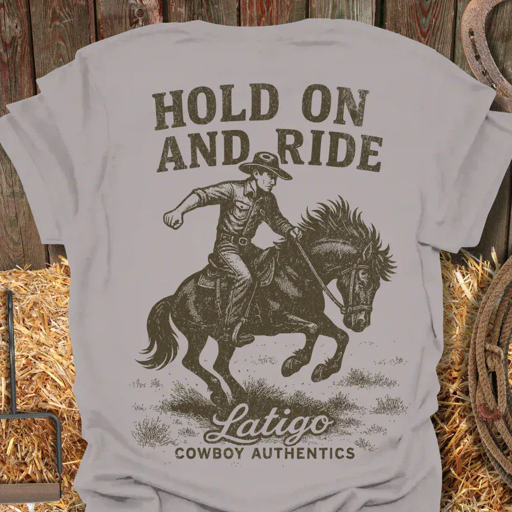 Latigo-Cowboy Authentics Ice Grey / S Hold On Tee