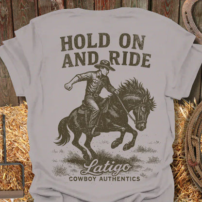 Latigo-Cowboy Authentics Ice Grey / S Hold On Tee
