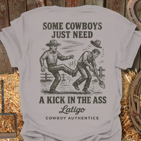 Latigo-Cowboy Authentics Ice Grey / S Kick Tee