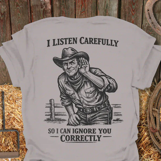 Latigo-Cowboy Authentics Ice Grey / S Listen Carefully Tee