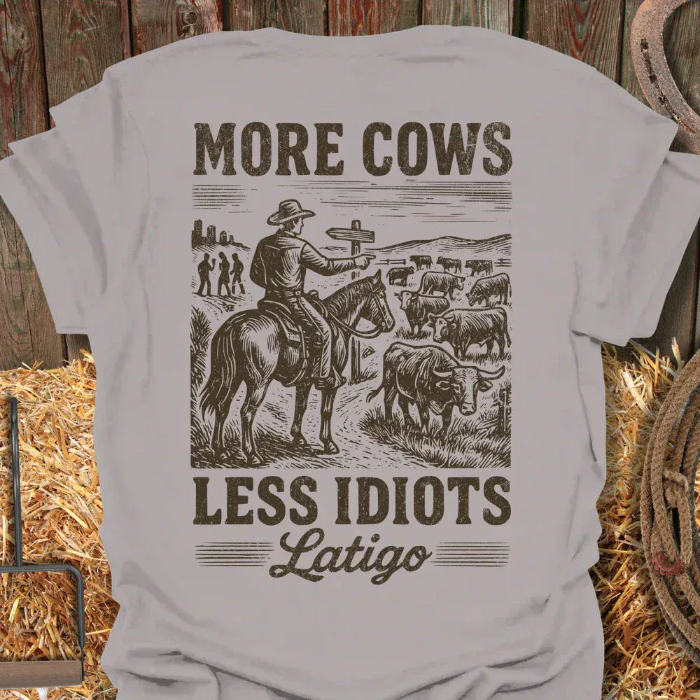 Latigo-Cowboy Authentics Ice Grey / S More Cows Tee
