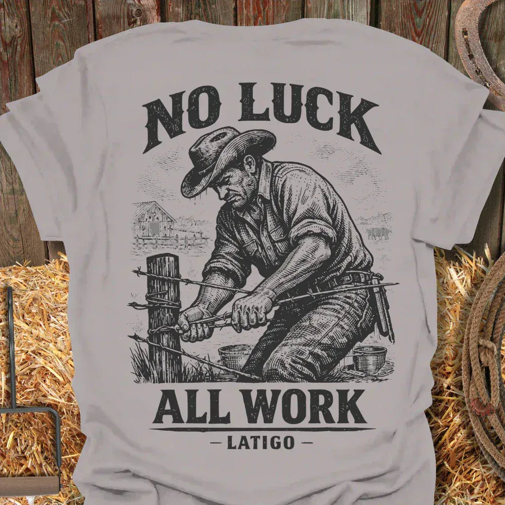 Latigo-Cowboy Authentics Ice Grey / S No Luck Tee