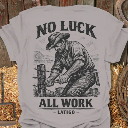Latigo-Cowboy Authentics Ice Grey / S No Luck Tee