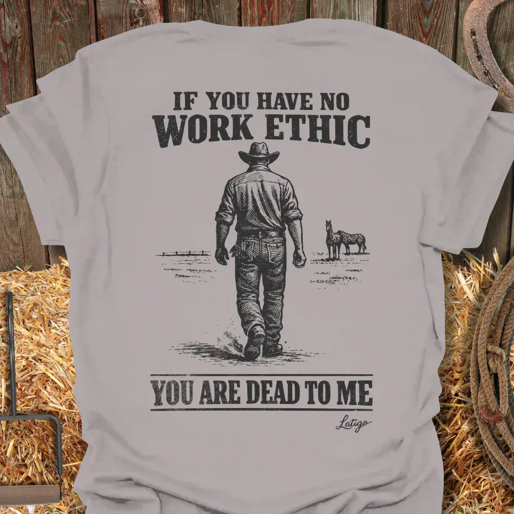 Latigo-Cowboy Authentics Ice Grey / S No Work Ethic Tee