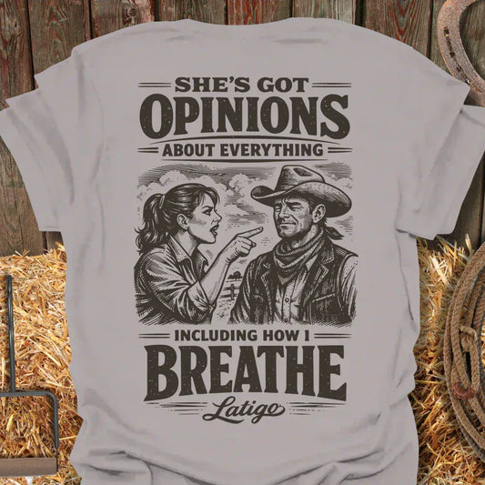 Latigo-Cowboy Authentics Ice Grey / S Opinions Tee