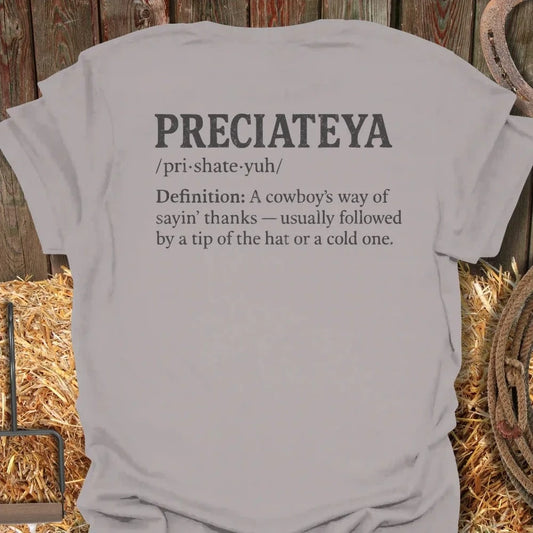 Latigo-Cowboy Authentics Ice Grey / S Preciateya Tee