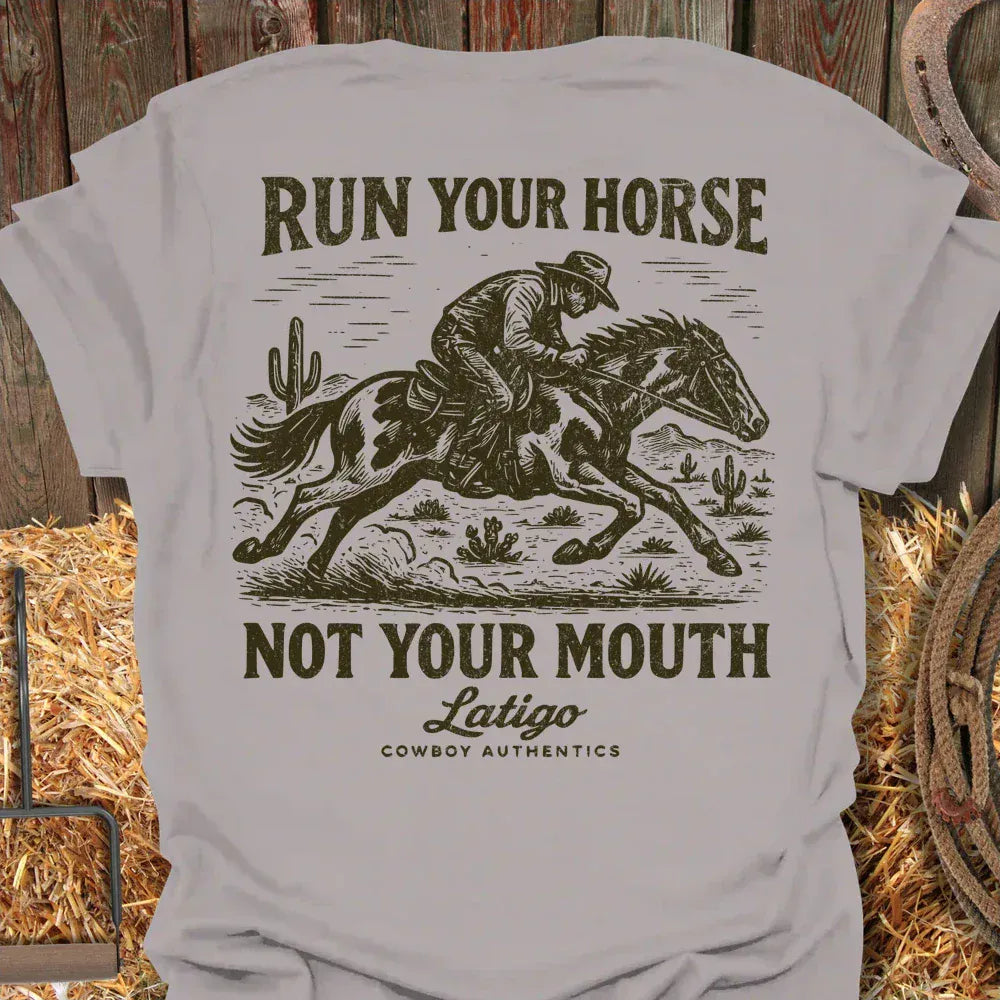 Latigo-Cowboy Authentics Ice Grey / S Run Tee