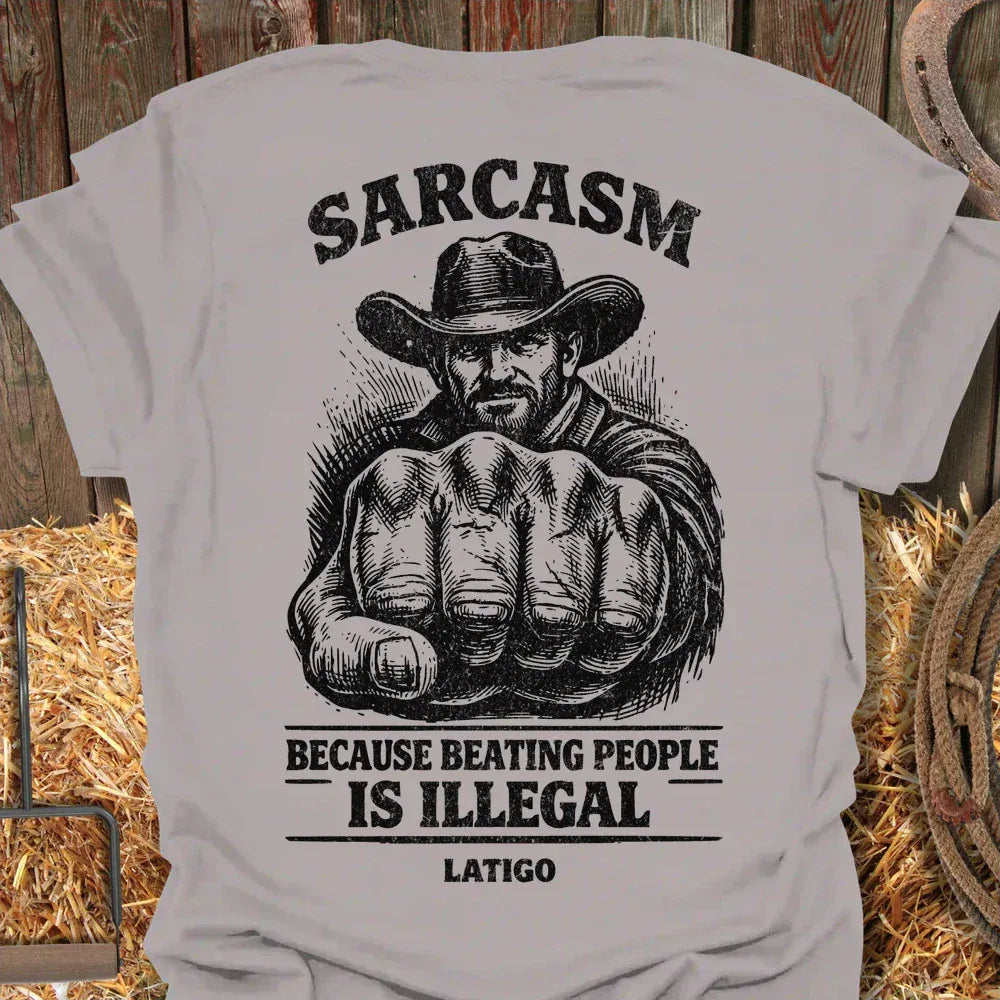 Latigo-Cowboy Authentics Ice Grey / S Sarcasm Tee