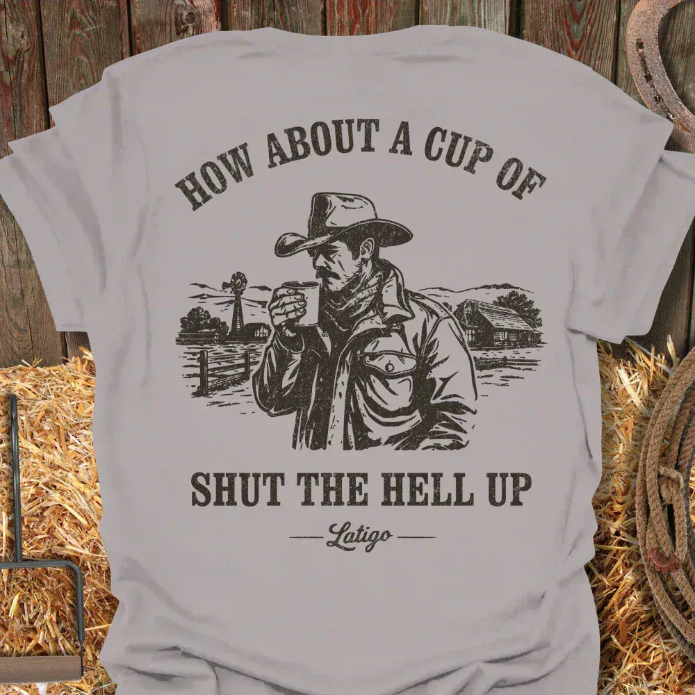Latigo-Cowboy Authentics Ice Grey / S Shut Up  Tee