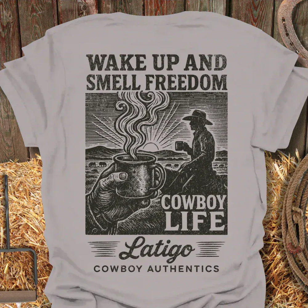 Latigo-Cowboy Authentics Ice Grey / S Smell Freedom Tee