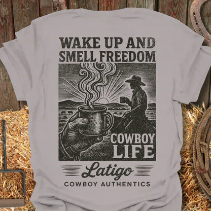 Latigo-Cowboy Authentics Ice Grey / S Smell Freedom Tee