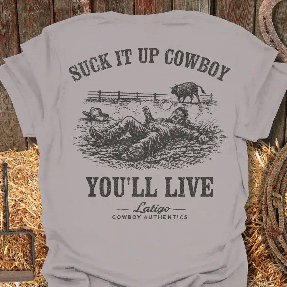 Latigo-Cowboy Authentics Ice Grey / S Suck It Tee