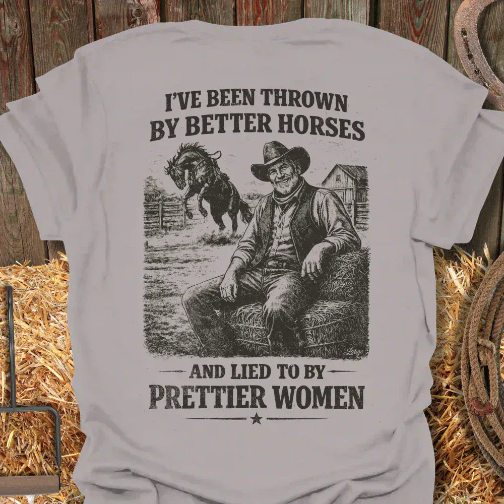 Latigo-Cowboy Authentics Ice Grey / S Thrown and Lied Tee