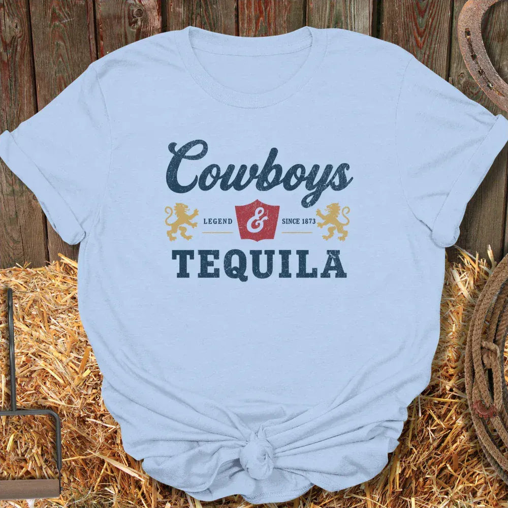 Latigo-Cowboy Authentics Light Blue / S Cowboys Tee