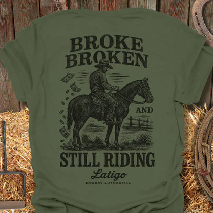 Latigo-Cowboy Authentics Military Green / S Broken Tee