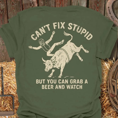 Latigo-Cowboy Authentics Military Green / S Fix Stupid Tee