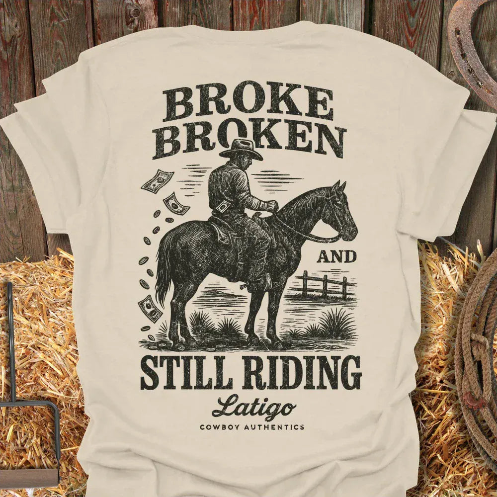 Latigo-Cowboy Authentics Natural / S Broken Tee