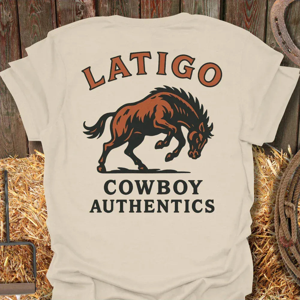 Latigo-Cowboy Authentics Natural / S Bucking Tee