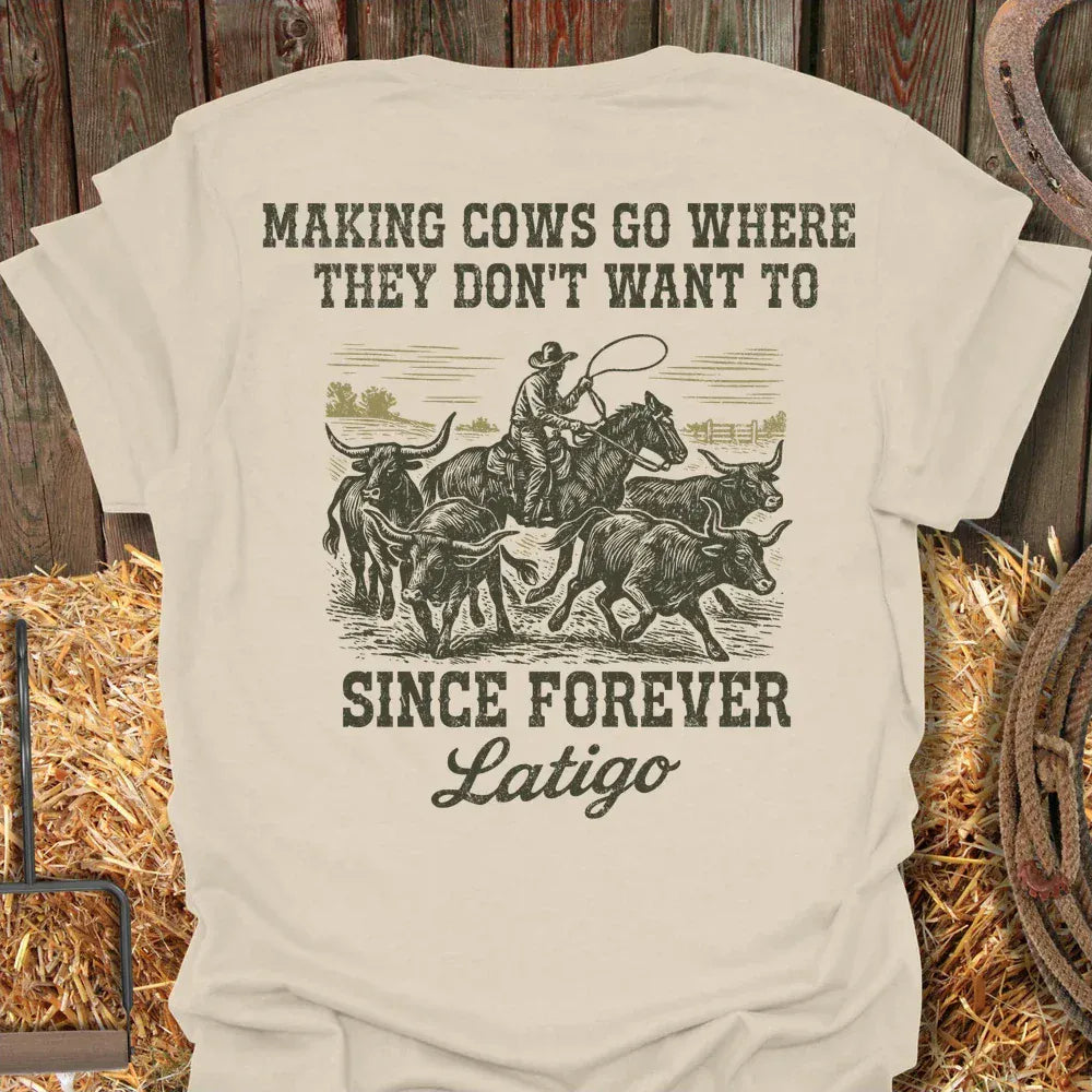 Latigo-Cowboy Authentics Natural / S Cows Tee