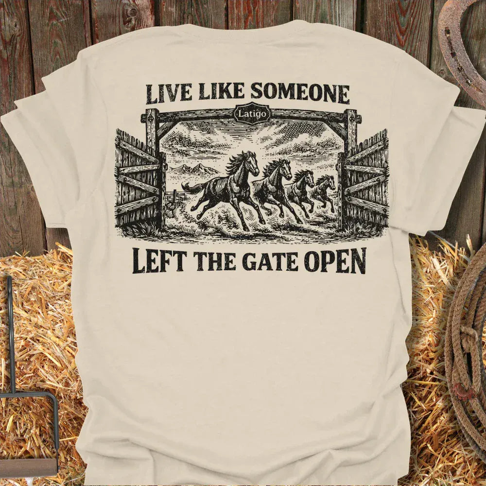 Latigo-Cowboy Authentics Natural / S Gate Open Tee