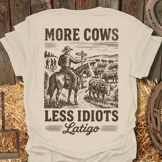 Latigo-Cowboy Authentics Natural / S More Cows Tee