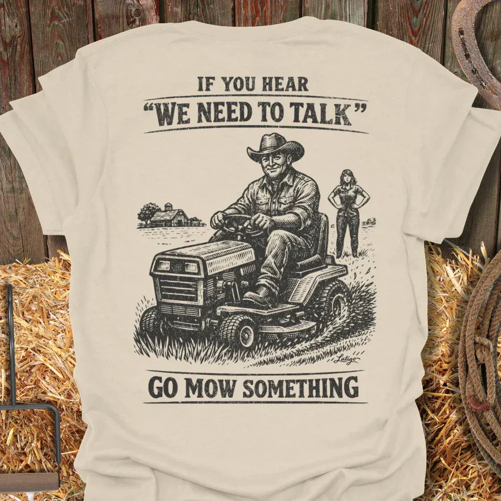 Latigo-Cowboy Authentics Natural / S Mow It Tee