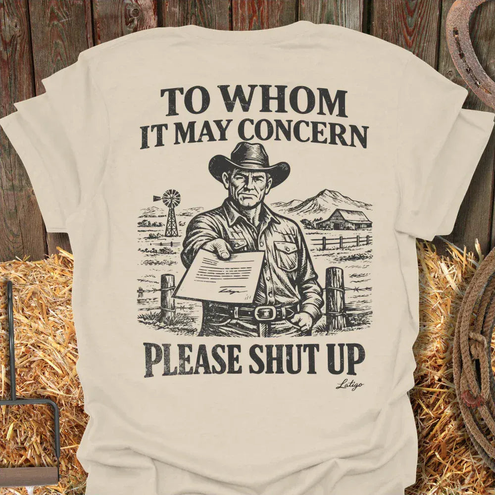 Latigo-Cowboy Authentics Natural / S Please Shut Up Tee