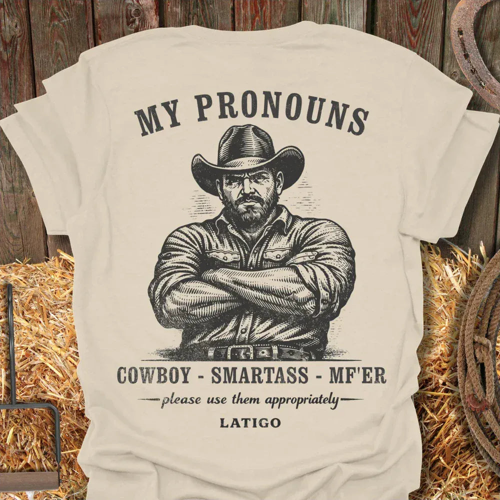 Latigo-Cowboy Authentics Natural / S Pronouns Tee