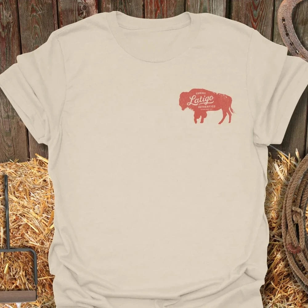 Latigo-Cowboy Authentics Natural / S Small Buffalo Tee
