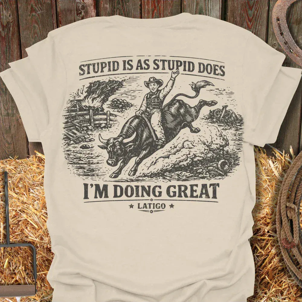 Latigo-Cowboy Authentics Natural / S Stupid Is Tee