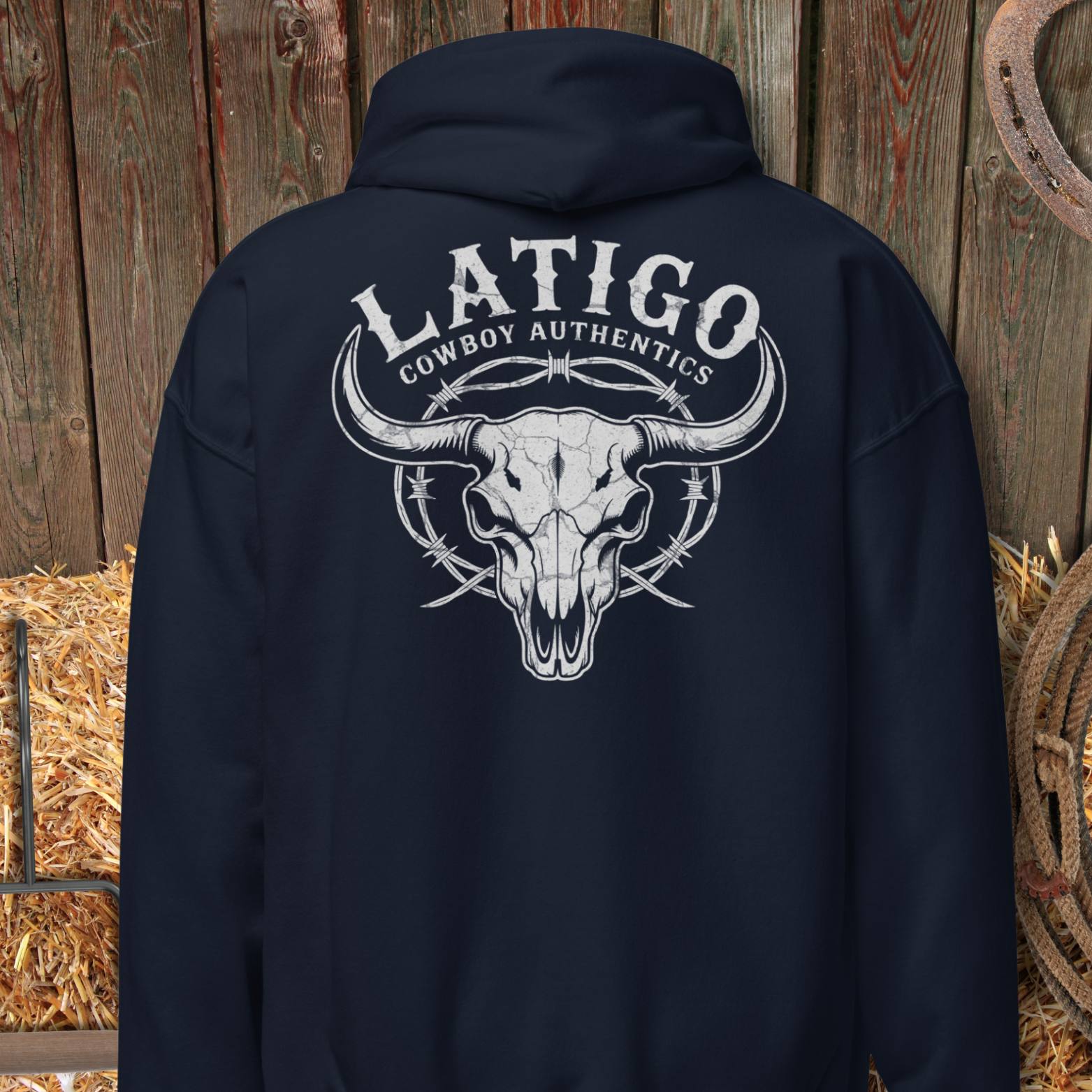 Latigo-Cowboy Authentics Navy / S Barbwire Hoodie