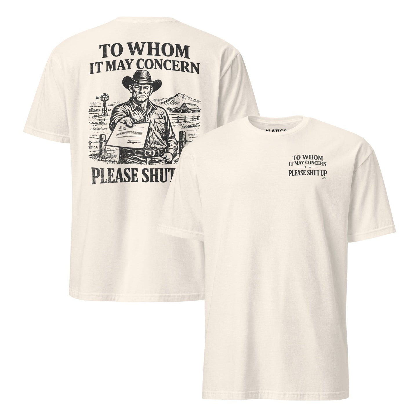 Latigo-Cowboy Authentics Please Shut Up Tee