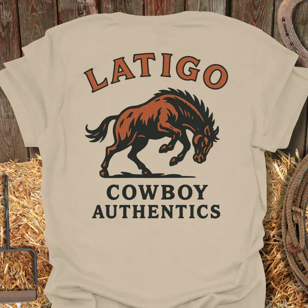 Latigo-Cowboy Authentics Sand / S Bucking Tee