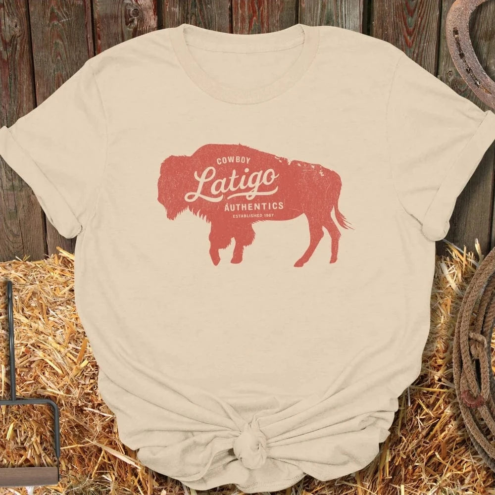 Latigo-Cowboy Authentics Sand / S Buffalo Tee