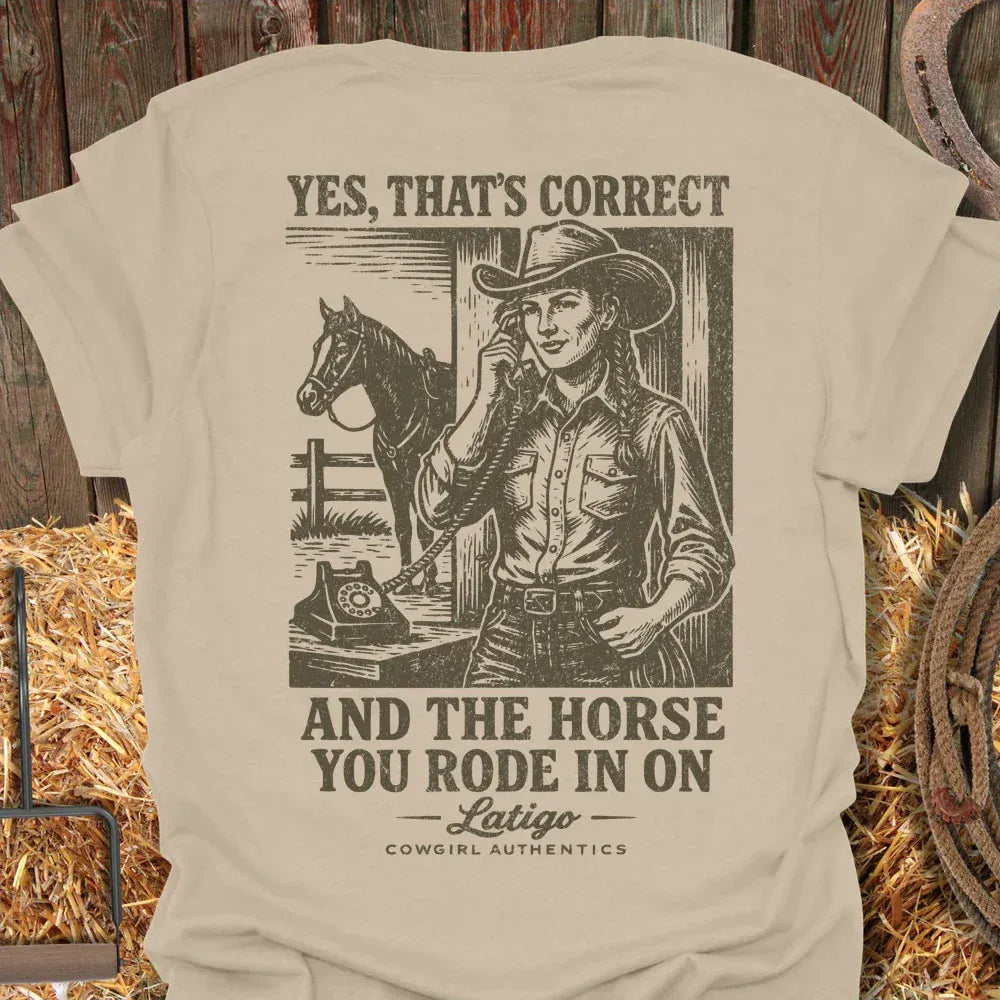 Latigo-Cowboy Authentics Sand / S Correct Cowgirl Tee