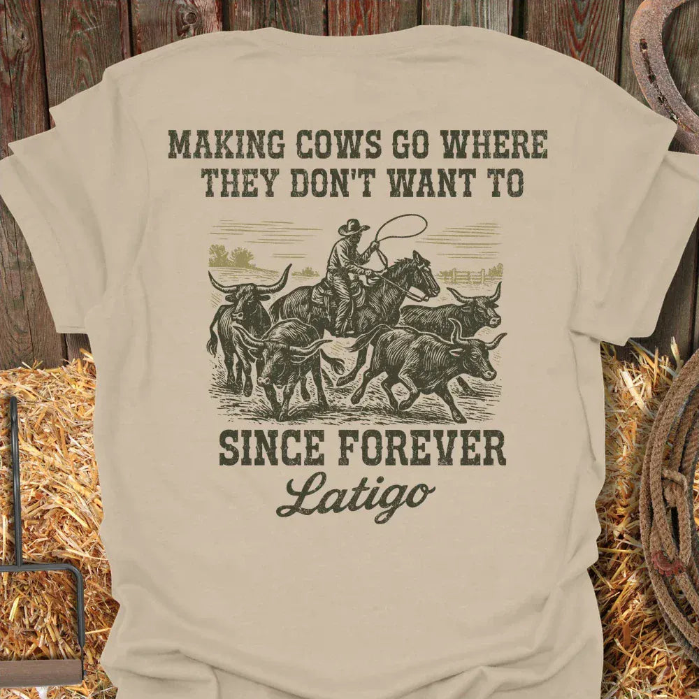 Latigo-Cowboy Authentics Sand / S Cows Tee