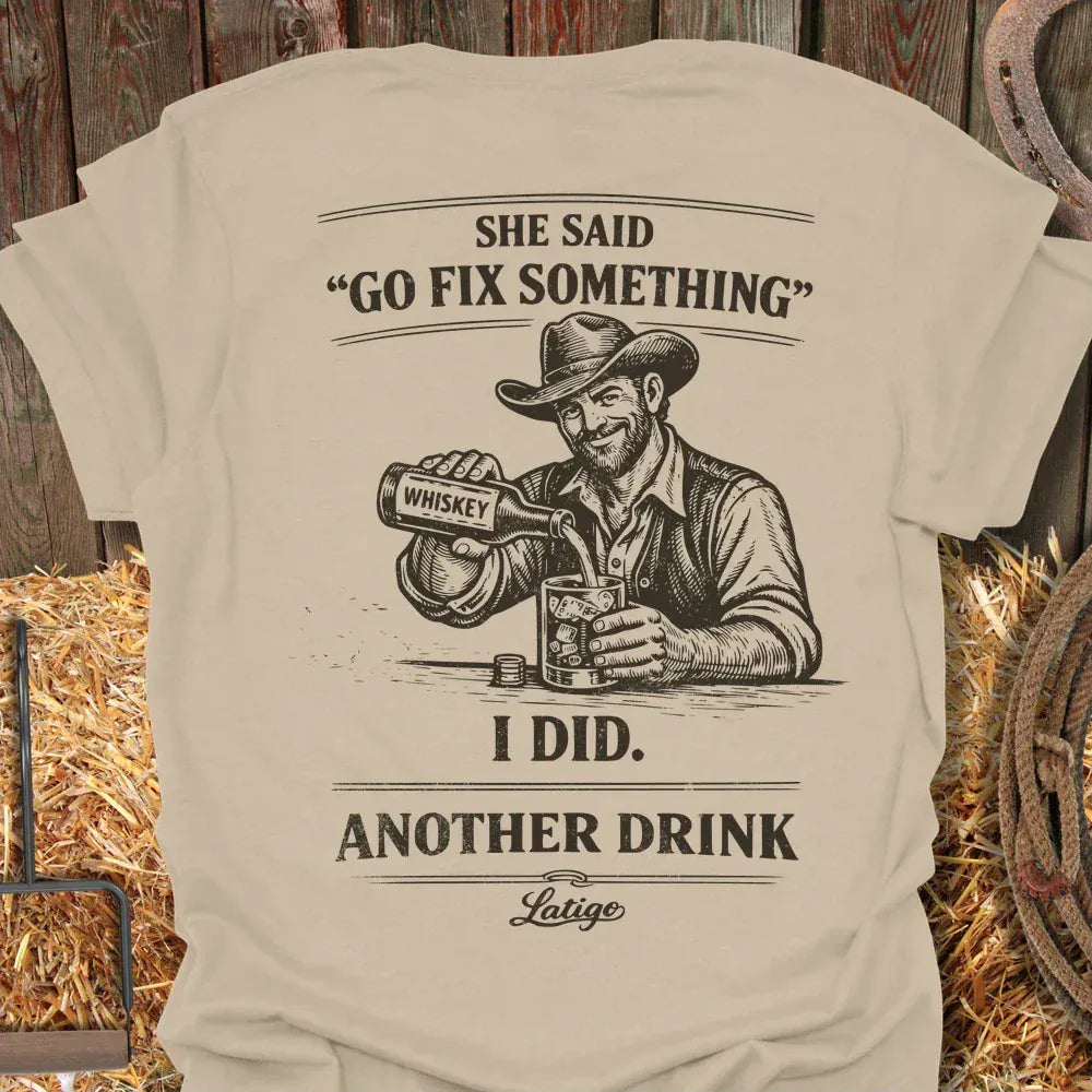 Latigo-Cowboy Authentics Sand / S Fix Something Tee