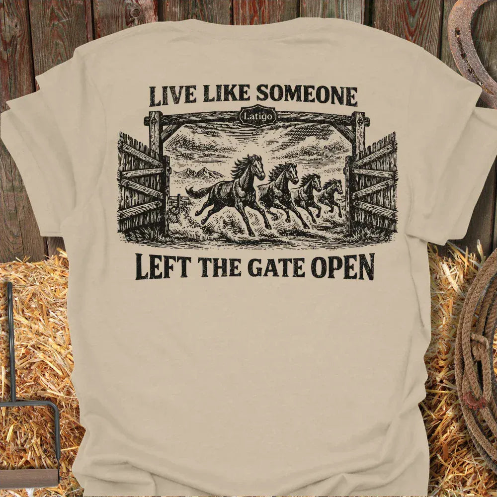 Latigo-Cowboy Authentics Sand / S Gate Open Tee