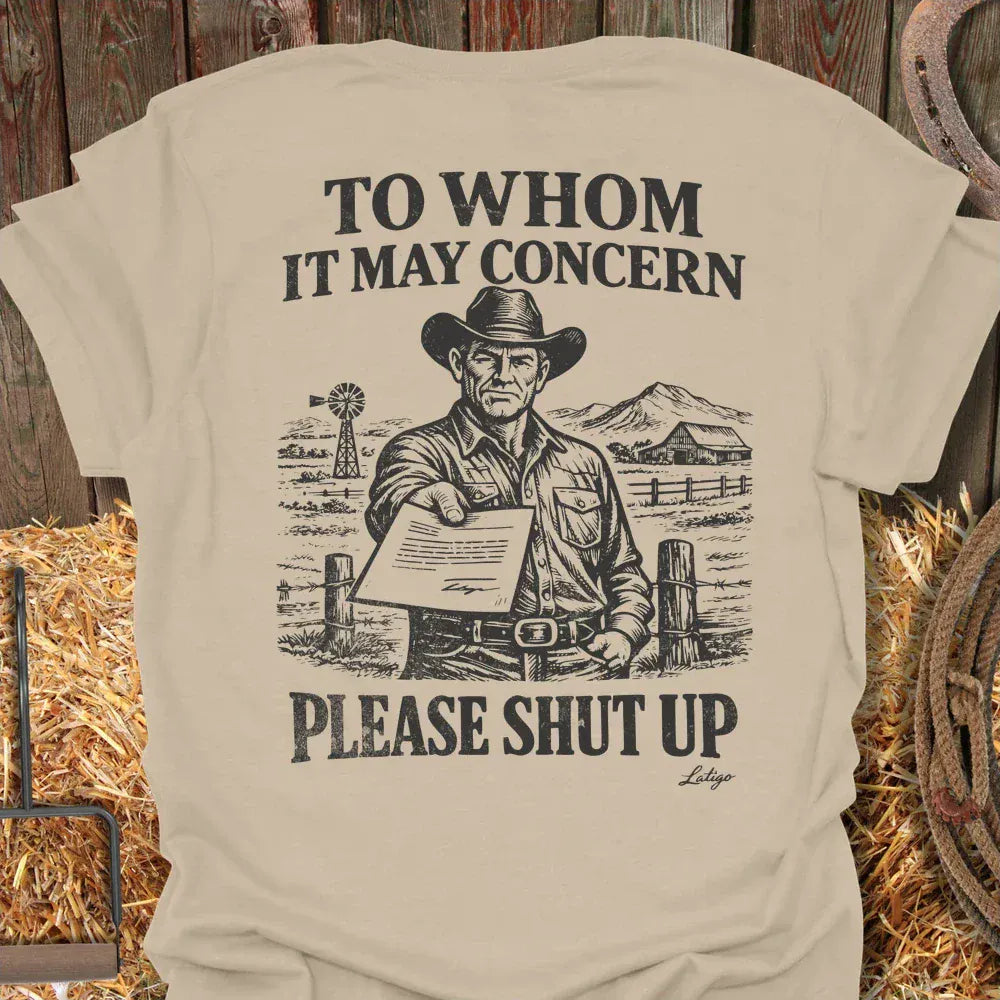 Latigo-Cowboy Authentics Sand / S Please Shut Up Tee