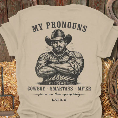 Latigo-Cowboy Authentics Sand / S Pronouns Tee