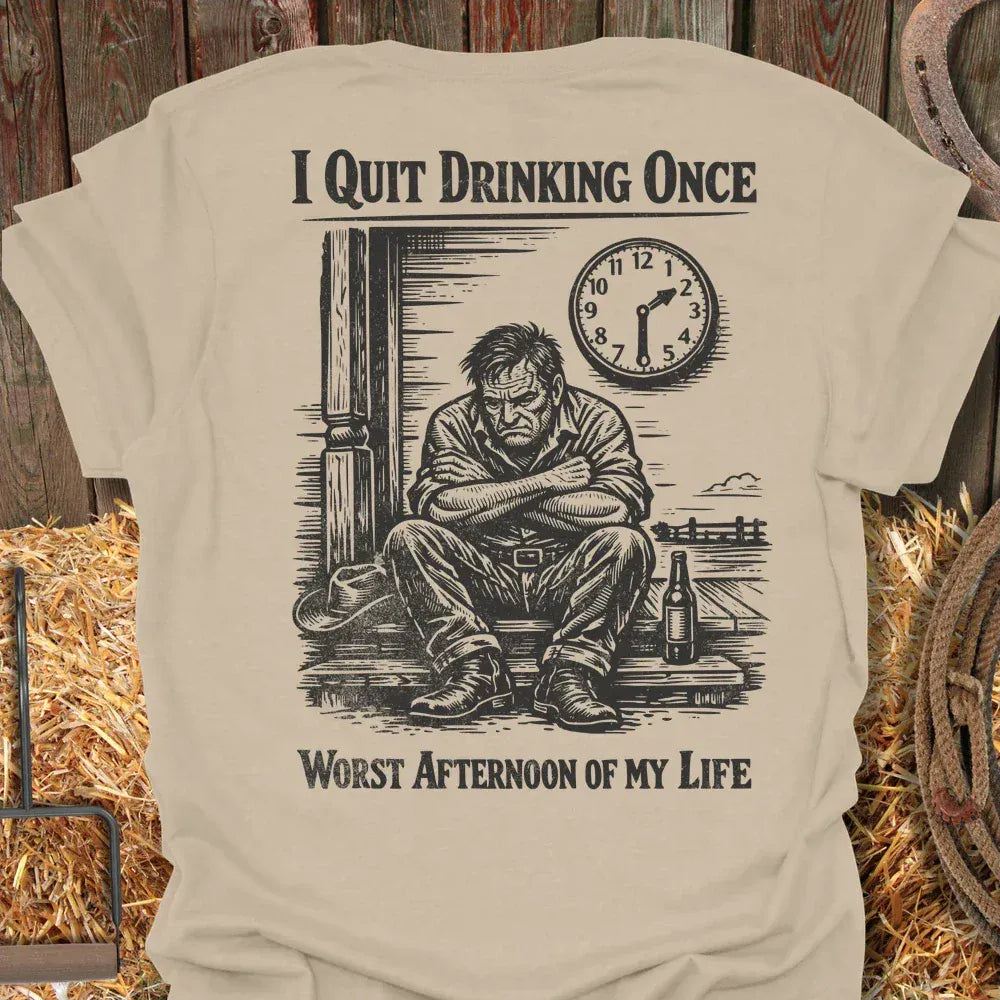 Latigo-Cowboy Authentics Sand / S Quit Drinking Tee
