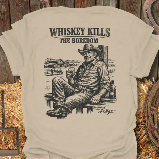 Latigo-Cowboy Authentics Sand / S Whiskey Kills Tee