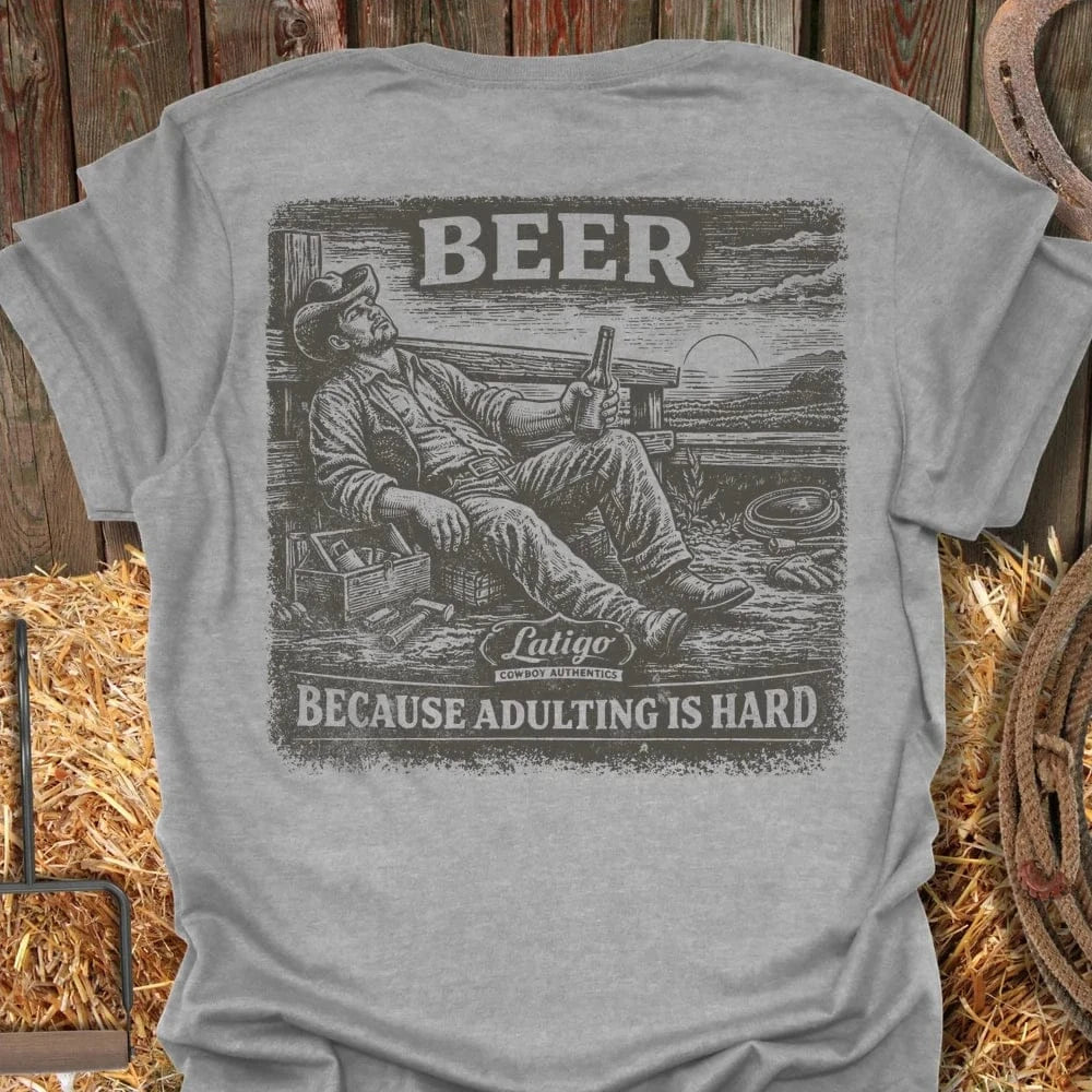 Latigo-Cowboy Authentics Sport Grey / S Adulting Tee