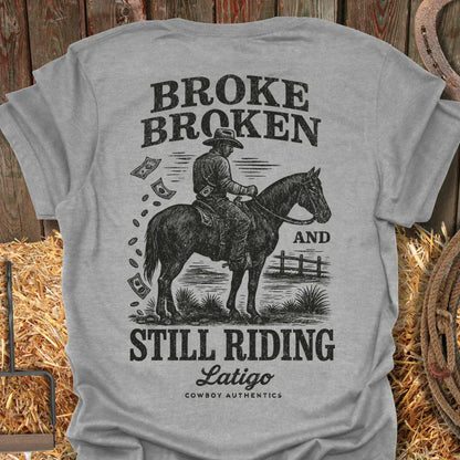 Latigo-Cowboy Authentics Sport Grey / S Broken Tee