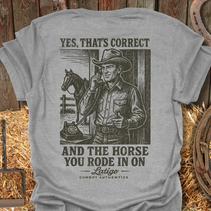 Latigo-Cowboy Authentics Sport Grey / S Correct Tee