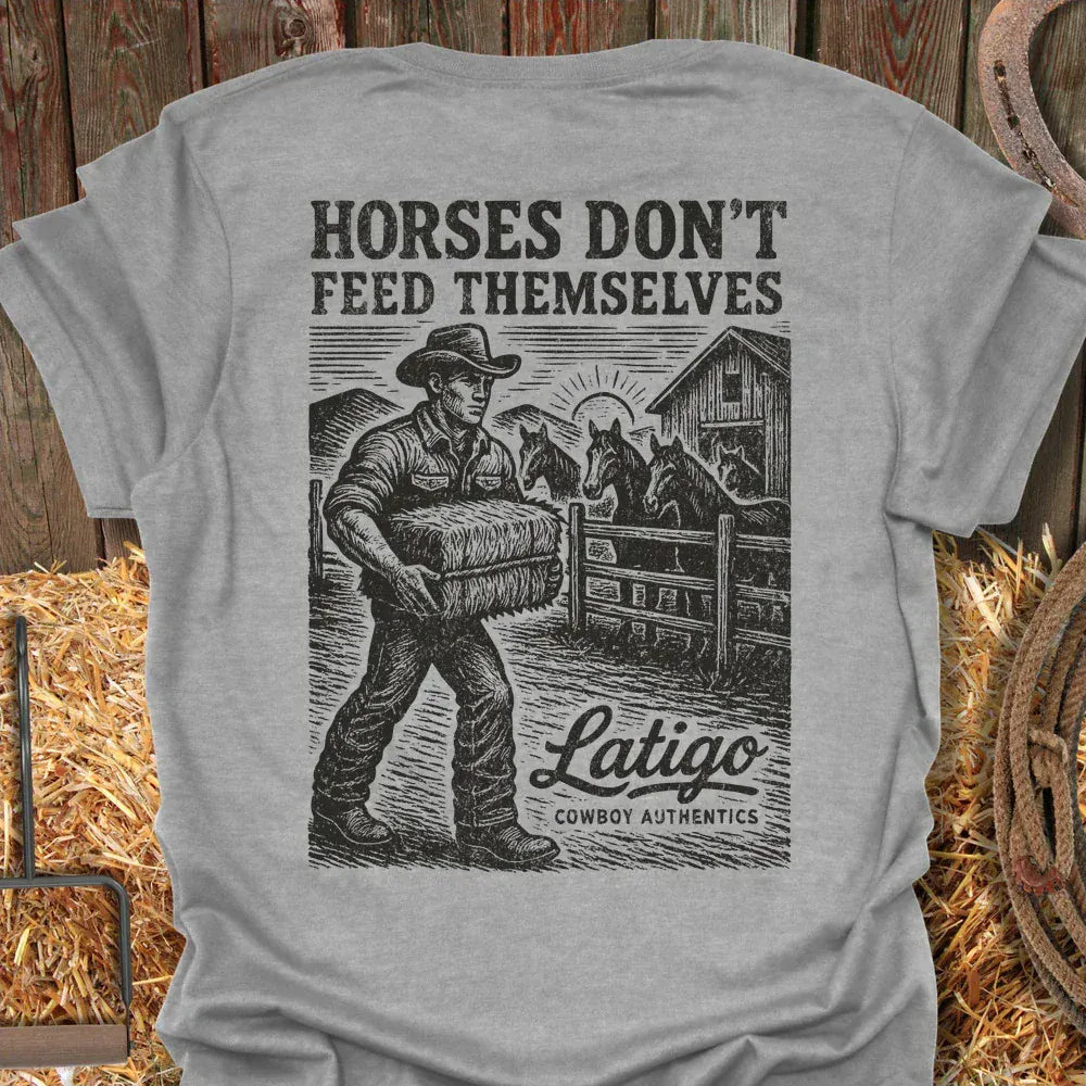 Latigo-Cowboy Authentics Sport Grey / S Feed Them Tee
