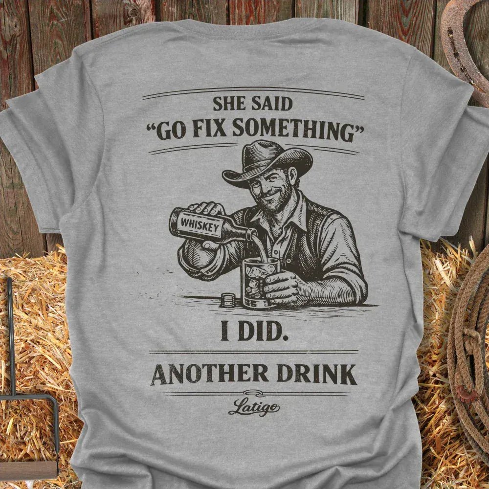 Latigo-Cowboy Authentics Sport Grey / S Fix Something Tee