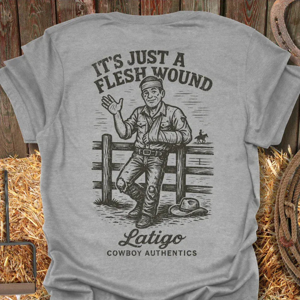Latigo-Cowboy Authentics Sport Grey / S Flesh Wound Tee